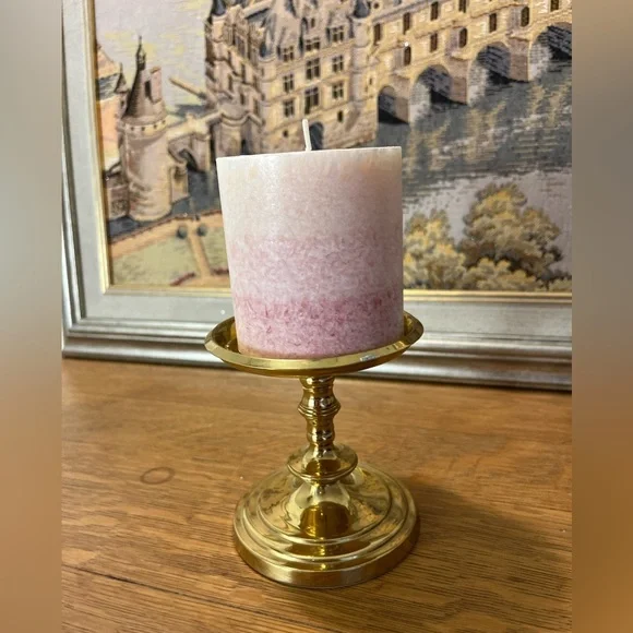 VINTAGE BRASS-STYLE CANDLE HOLDER - Picture 7 of 13